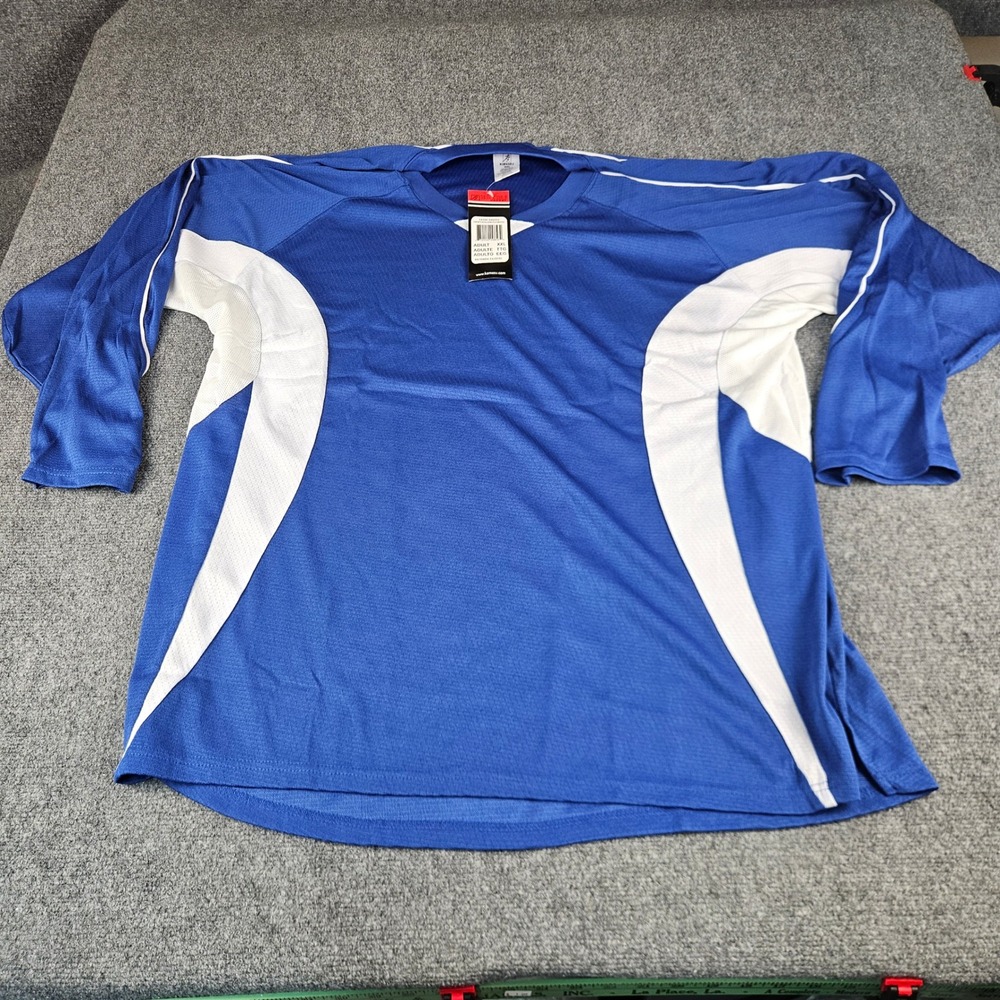 Kamazu Toronto Hockey Jersey Royal Blue White Mesh Practice Shirt Mens XXL‎ NWT